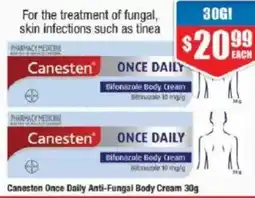Chemist Warehouse Canesten Once Daily Anti-Fungal Body Cream offer