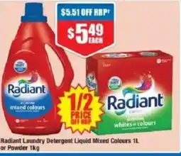 Chemist Warehouse Radiant Laundry Detergent Liquid Mixed Colours or Powder offer