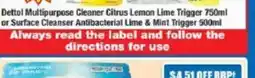 Chemist Warehouse Dettol Surface Cleanser Antibacterial Lime & Mint Trigger offer