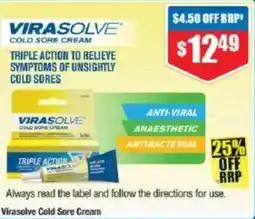 Chemist Warehouse Virasolve cold sore cream offer