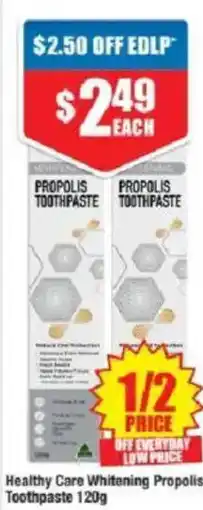 Chemist Warehouse Healthy Care Whitening Propolis Toothpaste offer