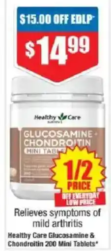 Chemist Warehouse Healthy Care Glucosamine & Chondroitin offer