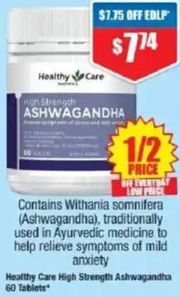 Chemist Warehouse Healthy Care High Strength Ashwagandha offer