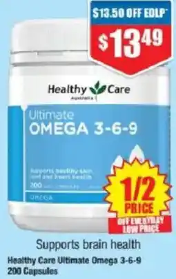 Chemist Warehouse Healthy Care Ultimate Omega 3 6 9 offer