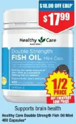 Chemist Warehouse Healthy Care Double Strength Fish Oil Mini offer