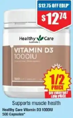 Chemist Warehouse Healthy care vitamin d3 1000iu offer