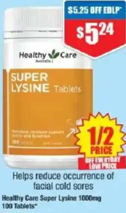 Chemist Warehouse Healthy Care Super Lysine offer