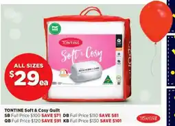 Spotlight Tontine soft & cosy quilt offer