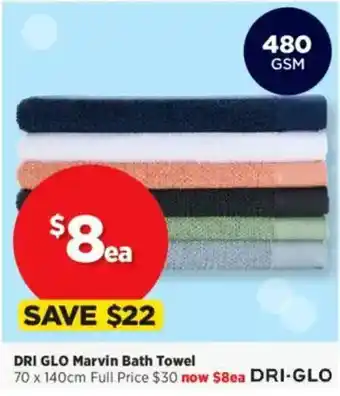 Spotlight Dri glo marvin bath towel offer
