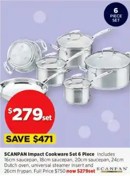 Spotlight Scanpan impact cookware set offer