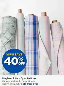 Spotlight Gingham & Yarn Dyed Cottons offer