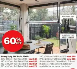 Spotlight Heavy duty pvc patio blinds offer