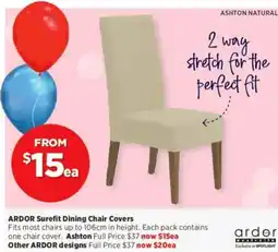 Spotlight Ardor surefit dining chair covers offer