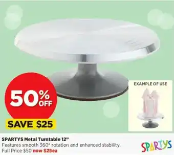 Spotlight Spartys metal turntable 12 offer