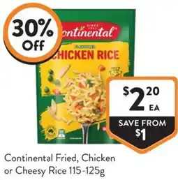 Foodworks Continental Fried Chicken or Cheesy Rice offer