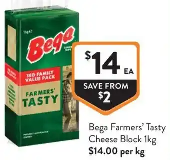Foodworks Bega Farmers Tasty Cheese Block offer