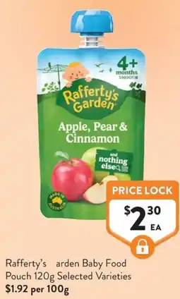 Foodworks Raffertys Garden Baby Food Pouch offer
