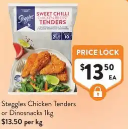 Foodworks Steggles Chicken Tenders or Dinosnacks offer