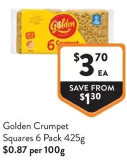 Foodworks Golden Crumpet Squares offer
