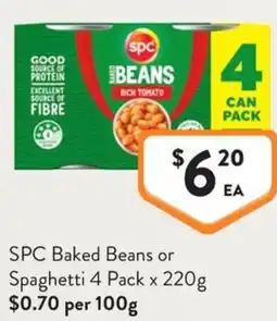 Foodworks SPC Baked Beans or Spaghetti offer