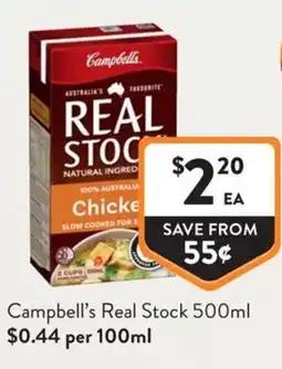 Foodworks Campbells Real Stock offer