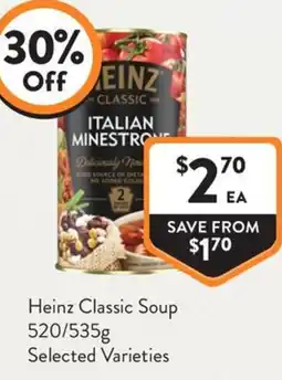Foodworks Heinz Classic Soup offer