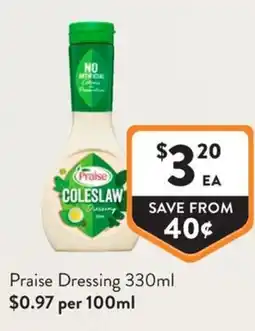 Foodworks Praise Dressing offer