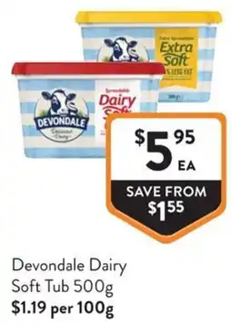 Foodworks Devondale Dairy Soft Tub offer
