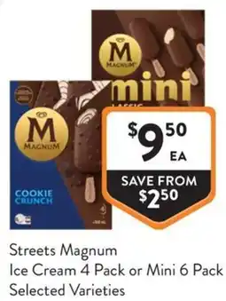 Foodworks Streets Magnum Ice Cream or Mini offer