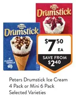 Foodworks Peters Drumstick Ice Cream or Mini offer