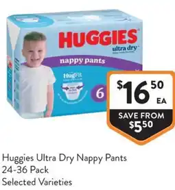 Foodworks Huggies Ultra Dry Nappy Pants offer