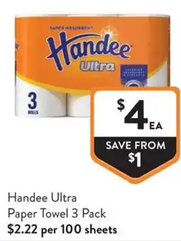 Foodworks Handee Ultra Paper Towel offer