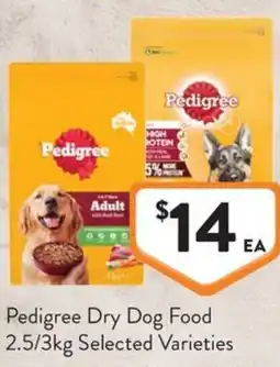 Foodworks Pedigree Dry Dog Food offer