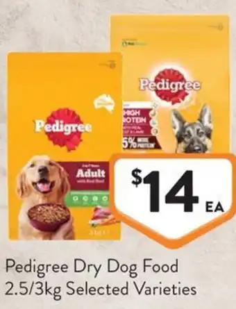 Foodworks Pedigree Dry Dog Food offer