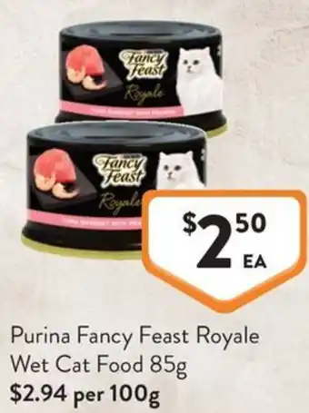 Foodworks Purina Fancy Feast Royale Wet Cat Food offer