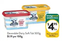 Foodworks Devondale Dairy Soft Tub offer