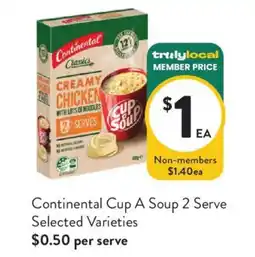 Foodworks Continental Cup A Soup 2 Serve offer