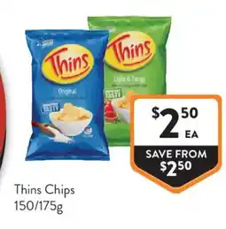 Foodworks Thins Chips offer