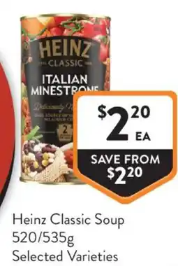 Foodworks Heinz Classic Soup offer