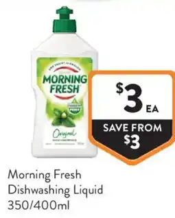 Foodworks Morning Fresh Dishwashing Liquid offer