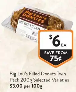Foodworks Big Lous Filled Donuts Twin Pack offer