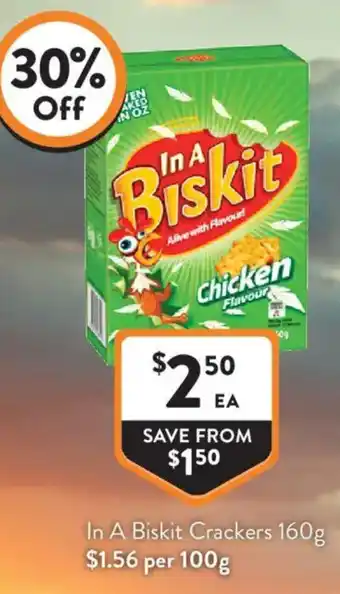 Foodworks In A Biskit Crackers offer