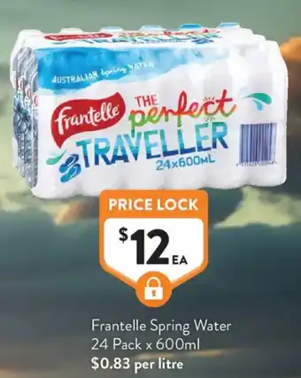 Foodworks Frantelle Spring Water offer