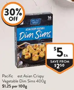 Foodworks Pacific West Asian Crispy Vegetable Dim Sims offer