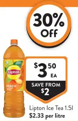 Foodworks Lipton Ice Tea offer