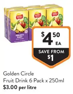 Foodworks Golden Circle Fruit Drink offer
