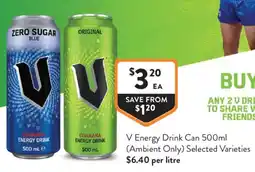 Foodworks V Energy Drink Can offer
