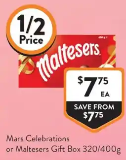 Foodworks Mars Celebrations or Maltesers Gift Box offer