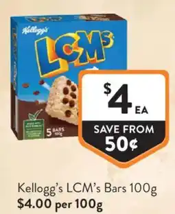 Foodworks Kelloggs lcms bars offer