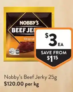 Foodworks Nobbys Beef Jerky offer